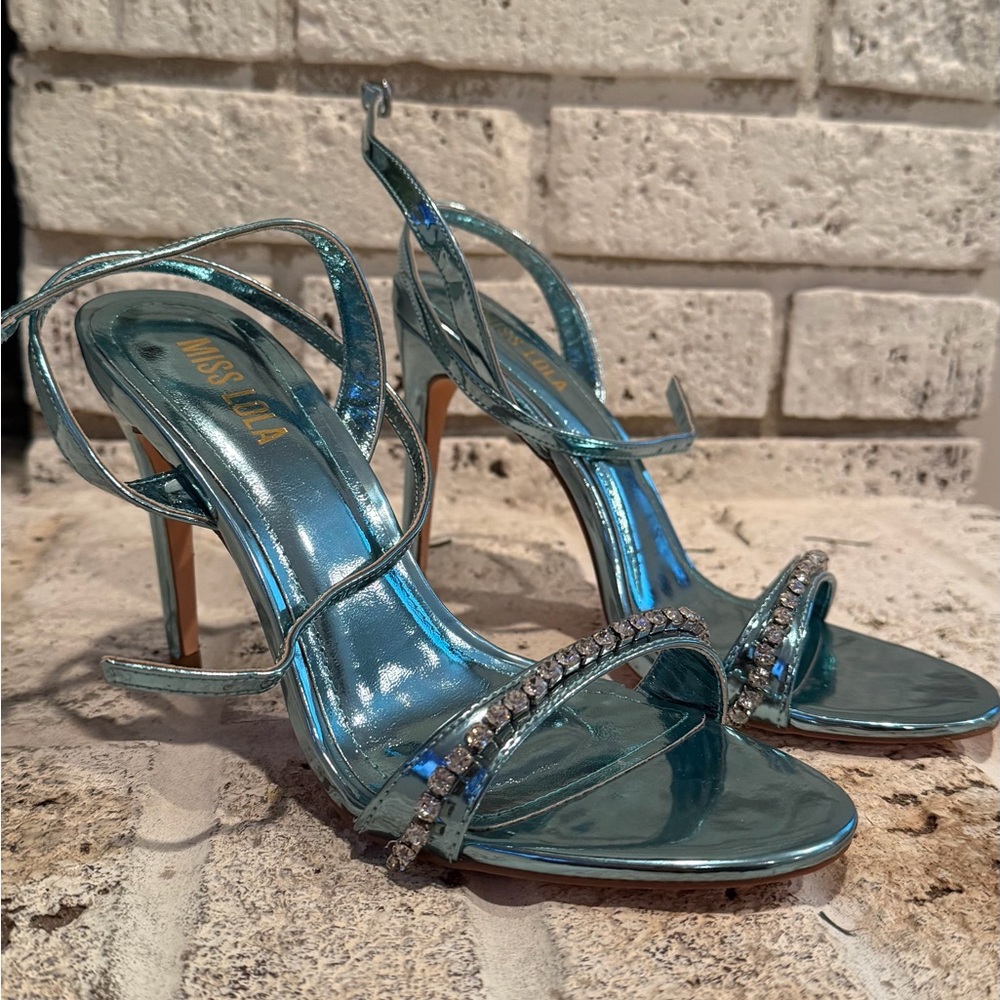 Miss Lola Blue Strappy Heels